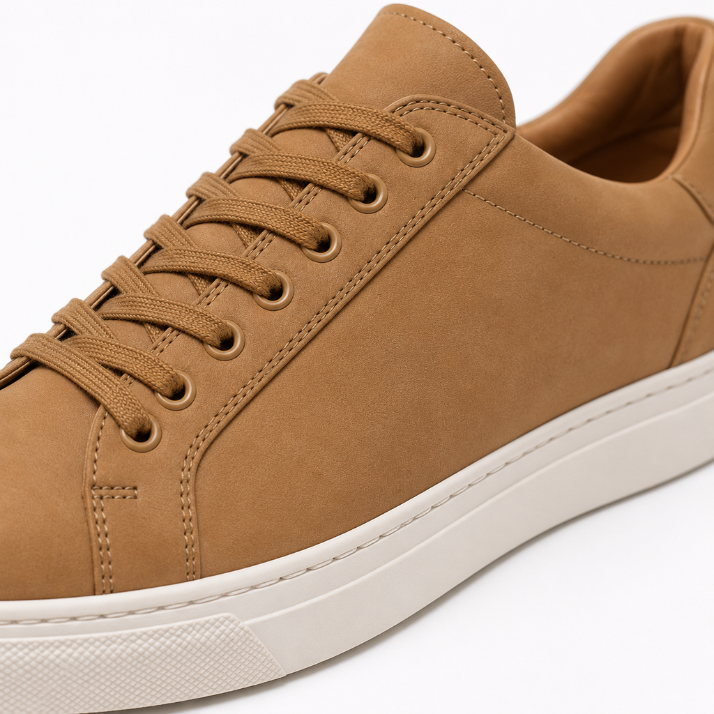 Light Brown Premium Leather Trainers | Berrigton Naidi