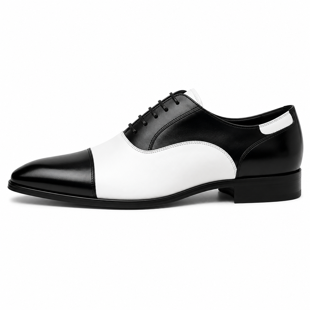 Black & White Leather Oxford Dress Shoes | Berrigton Naidi