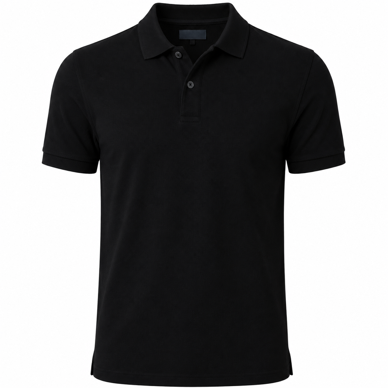Classic Black Cotton Piqué Polo Shirt | Berrigton Naidi