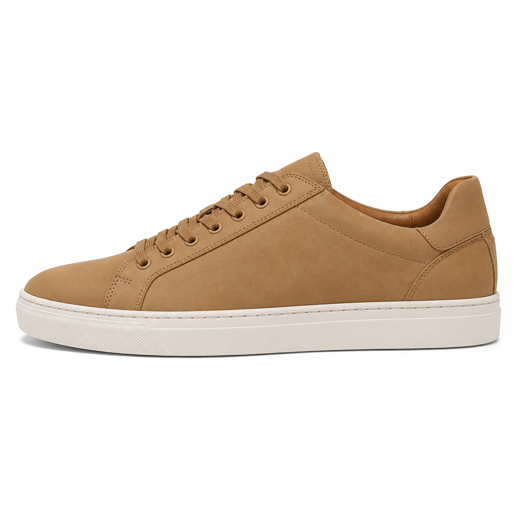 Light Brown Premium Leather Trainers | Berrigton Naidi
